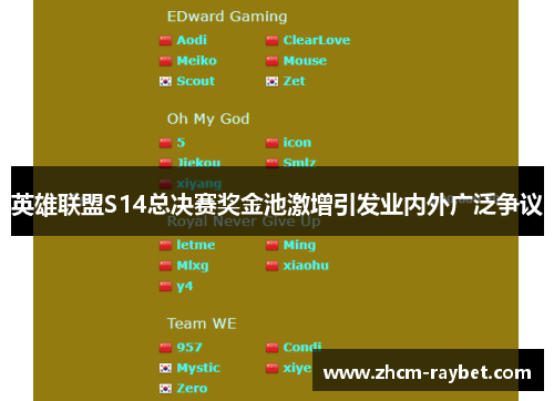 英雄联盟S14总决赛奖金池激增引发业内外广泛争议 英雄联盟S14总决赛奖金池激增引发业内外广泛争议